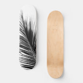 Palm Leaf Black & White Delving #1 #tropical #wall Persoonlijk Skateboard (Voorkant)