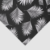 Palm Leaf Black White Tropical Patroon Tissuepapier (Detail)