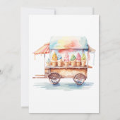 Palm Leaf Bloemen Ijscrèmes Verjaardagsfeest Kaart (Achterkant)