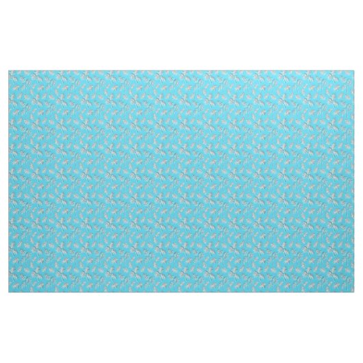 Palm Leaf Blue White Pattern Stof (Yard (91,4 cm))