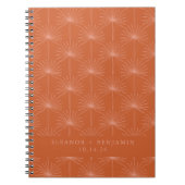 Palm Leaf Botanical Burnt Oranje Custom Wedding Notitieboek (Voorkant)
