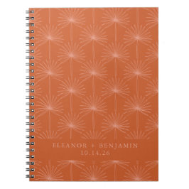 Palm Leaf Botanical Burnt Oranje Custom Wedding Notitieboek