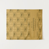 Palm Leaf Botanical Mustard Custom Vrijgezellenfee Wandkleed (Voorkant (horizontaal))