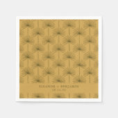 Palm Leaf Botanical Mustard Yellow Custom Wedding Servet (Voorkant)