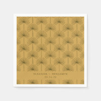 Palm Leaf Botanical Mustard Yellow Custom Wedding