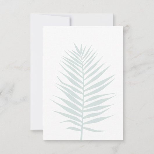 Palm Leaf Flat Kaart Dank u wel (Voorkant)