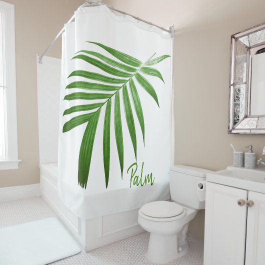 Palm Leaf Frond Shower Curtain Douchegordijn (In situ)