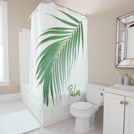 Palm Leaf Frond Shower Curtain Douchegordijn (In situ)