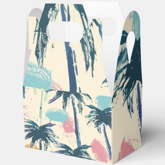 Palm Leaf Gift Box met handgrepen Bedankdoosjes (Open)