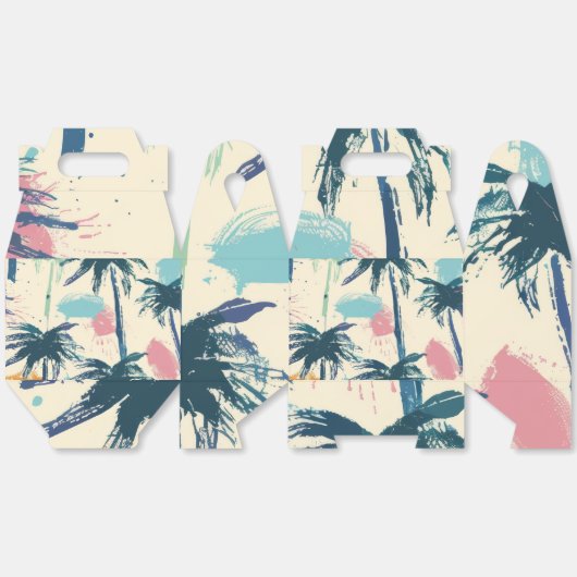 Palm Leaf Gift Box met handgrepen Bedankdoosjes (Ongevouwen)