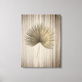 Palm Leaf Goud met Bronzen Achtergrond Canvas Afdruk (Voorkant)