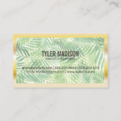 Palm Leaf | Goudgrens Visitekaartje (Achterkant)