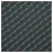 Palm Leaf Greenery Oerwoud Pattern Black Stof (Swatch)