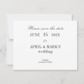 Palm Leaf Greenery Save the Date Briefkaart (Achterkant)