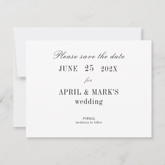 Palm Leaf Greenery Save the Date Briefkaart (Achterkant)