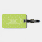 Palm Leaf Groen en Witte Ankers Monogram Bagagelabel (Achterkant horizontaal)