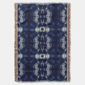 Palm Leaf in Delft Blue Deken (Voorkant Verticaal)