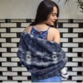 Palm Leaf in Delft Blue Strandlaken