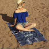 Palm Leaf in Delft Blue Strandlaken