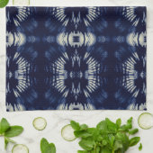Palm Leaf in Delft Blue Theedoek (Gevouwen)