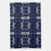 Palm Leaf in Delft Blue Theedoek (Verticaal)