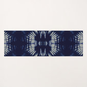 Palm Leaf in Delft Blue Yogamat (Achterkant (horizontaal))
