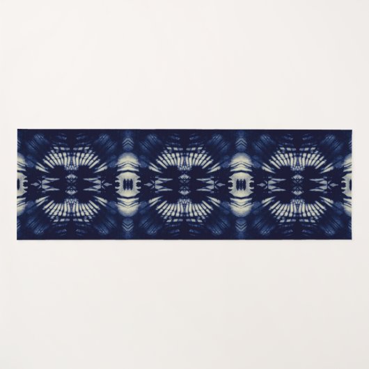 Palm Leaf in Delft Blue Yogamat (Voorkant (horizontaal))