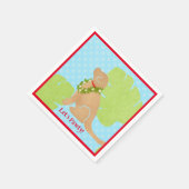 Palm Leaf Island Golden Dog Let's Pawty Napkin Servet (Hoek)