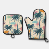 Palm Leaf Keukenset Ovenwant & Pannenlap Set (Voorkant)