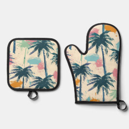 Palm Leaf Keukenset Ovenwant & Pannenlap Set