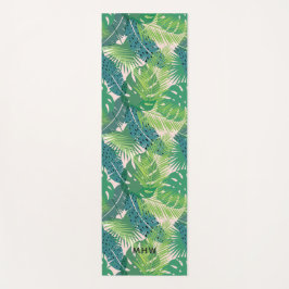 Palm Leaf Patroon aangepaste monogram yoga mat