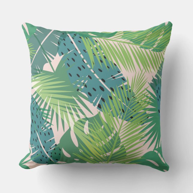 Palm Leaf Patroon werpen kussens (Voorkant)