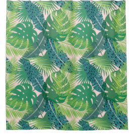 Palm Leaf Pattern douchergordijn Douchegordijn
