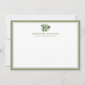 Palm Leaf Personalized Realty Agent Stationery Notitiekaartje (Voorkant)