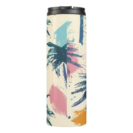 Palm Leaf Plastic Thermos Thermosbeker (Achterkant)