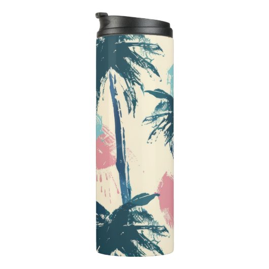 Palm Leaf Plastic Thermos Thermosbeker (Geroteerd rechts)