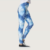 Palm Leaf Print, Cobalt, White en Sky Blue Leggings (Rechts)