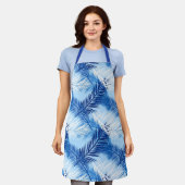Palm Leaf Print, Cobalt, White en Sky Blue Schort (Gedragen)