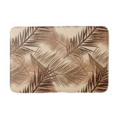 Palm Leaf Print, Dark Brown, Tan en Beige Badmat (Voorkant)
