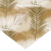 Palm Leaf Print, Donkerbruin, Tan en beige Korte Tafelloper (Hoek)