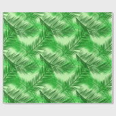Palm Leaf Print, Emerald and Light Lime Green Cadeaupapier (Vlak)