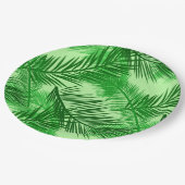 Palm Leaf Print, Emerald and Light Lime Green Papieren Bordje (Gekanteld)