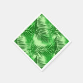 Palm Leaf Print, Emerald and Light Lime Green Servet (Hoek)