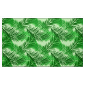 Palm Leaf Print, Emerald and Light Lime Green Stof (Fat Quarter)