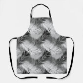 Palm Leaf Print, Grey / Grey, Black and White Schort (Voorkant)