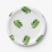 Palm Leaf Print Tropical Paper-Borden Papieren Bordje (Voorkant)