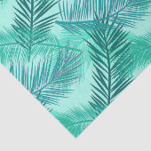 Palm Leaf Print, Turquoise, Blauwgroen en Light Aq Tissuepapier (Detail)