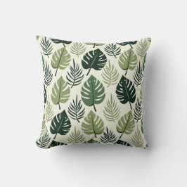 Palm Leaf Repeat Pattern – Tropical Botanical  Kussen