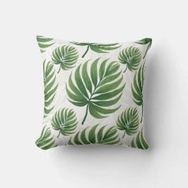 Palm Leaf Repeat Pattern – Tropical Botanical  Kussen