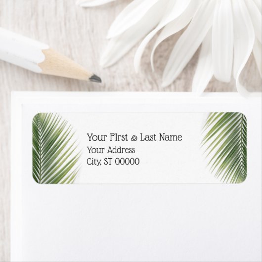 Palm Leaf retourlabel Etiket (Insitu)